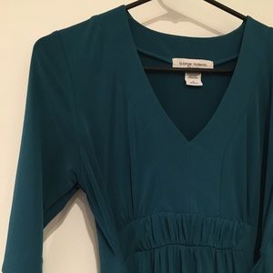Liz Lange teal maternity dress